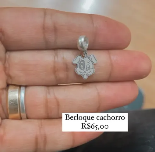 Berloque diversos modelos Prata 925 legítima