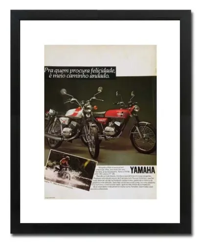 Yamaha RX 125, RX 80, RS 125 - Quadro decorativo com propaganda original de revista