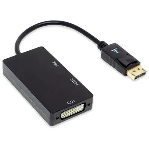 cabo adaptador displayport x hdmi / vga / dvi