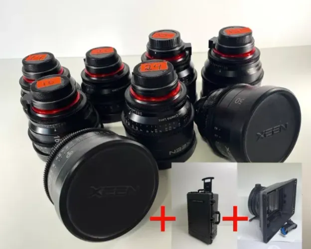 Jogo De 8 Lentes Cinema Xeen + Case + Adaptador Anamórfico