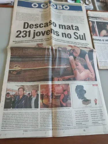 Jornal O Globo - Tragédia em Santa Maria