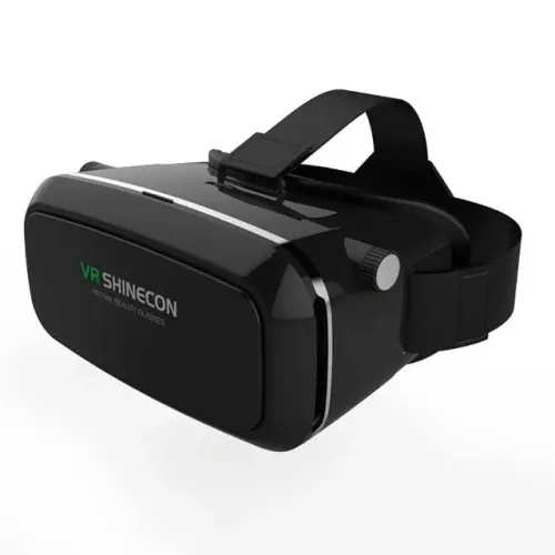 Óculos de Realidade Virtual VR Shinecon 2.0 Preto 360° Graus Com Controle Bluetooth Metave