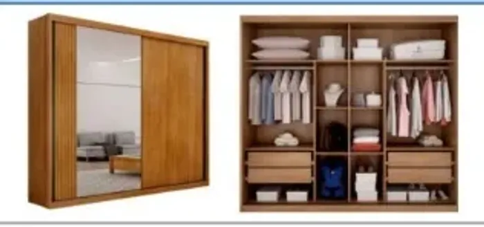 quarto roupeiro com espelho
