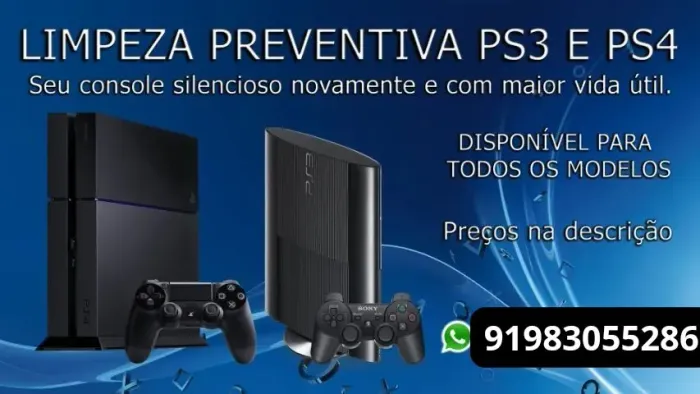Limpeza ps3 ps4