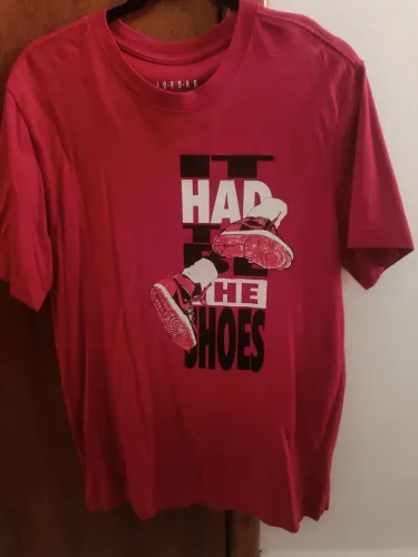 Camiseta Jordan Red "It Had To Be The Shoes"