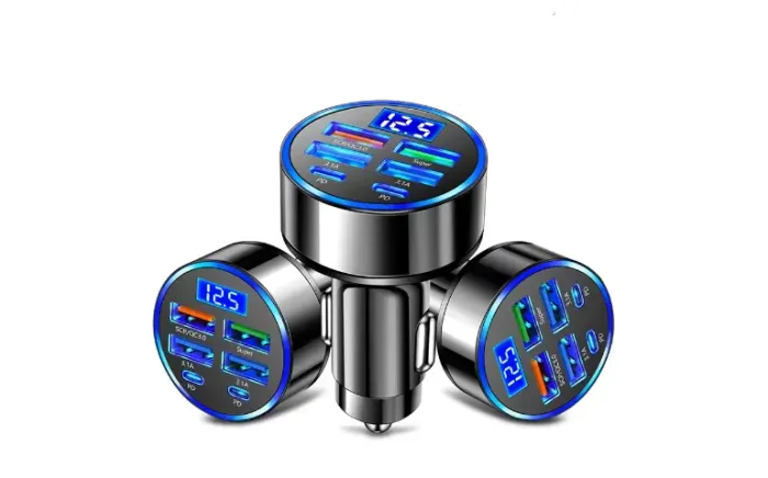 Carregador USB 100w 6 portas para  carro 
