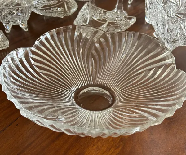 Fruteira em cristal grande