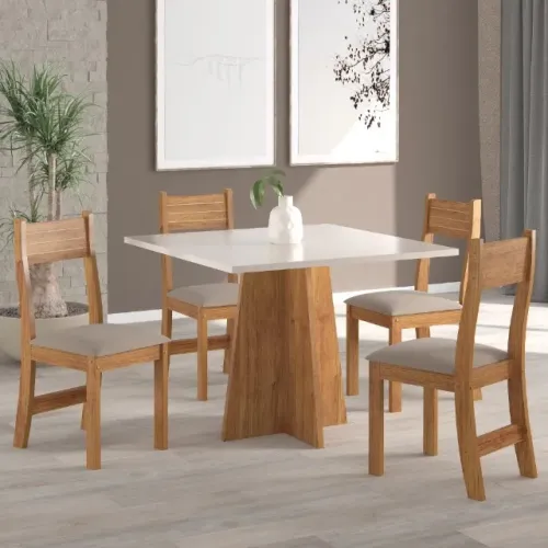 Mesa Salini com 4 cadeiras - Entrega Rápida.