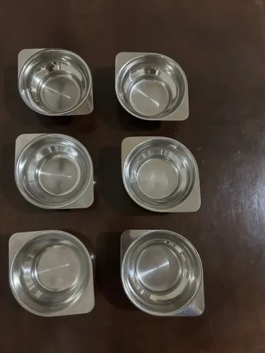 Jogo de 6 Tigelas de sobremesa de Inox
