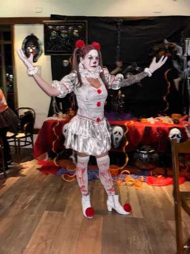 Fantasia IT Feminina Vestido,sapato e meia