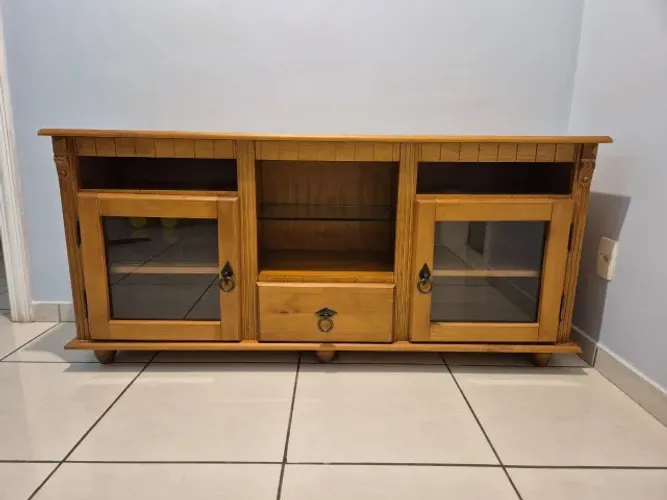 Buffet Balcão Madeira Maciça Pinus 1,48m x 69cm x 39cm