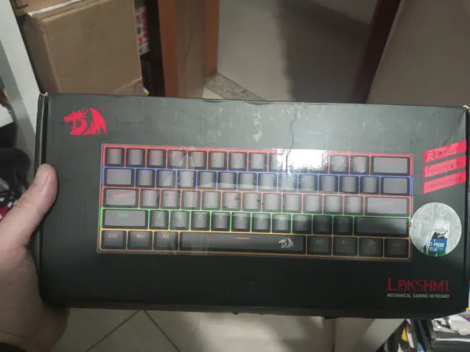Teclado mecânico gamer 60% redragon lakshmi switch BLUE abnt2