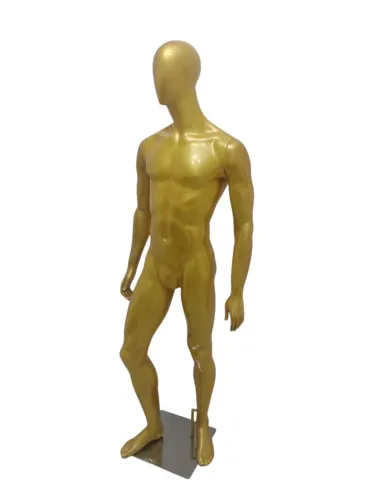 Manequim masculino dourado
