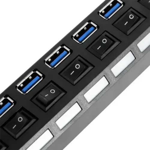 Hub Usb 2.0 7 Portas Pen Drive Teclado 480mbps Hd