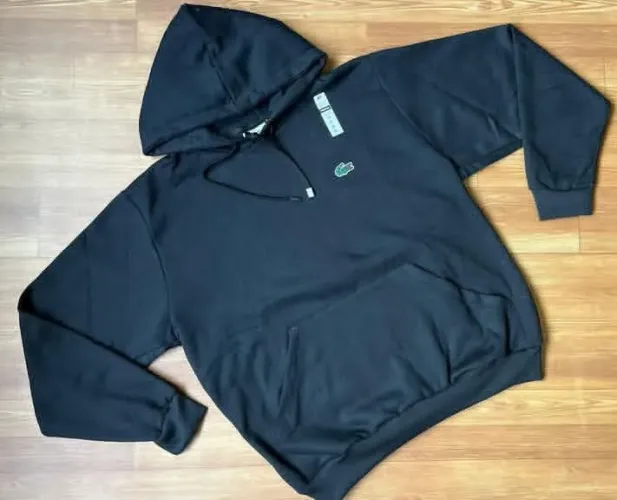 Moletom Lacoste Preto com Capuz