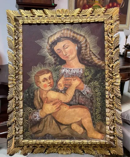 Quadro Cusquenho Pintura Nsa Senhora 