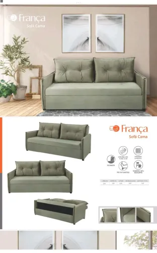 Sofá Cama com baú   2.00  - Conforto e Estilo para sua Casa