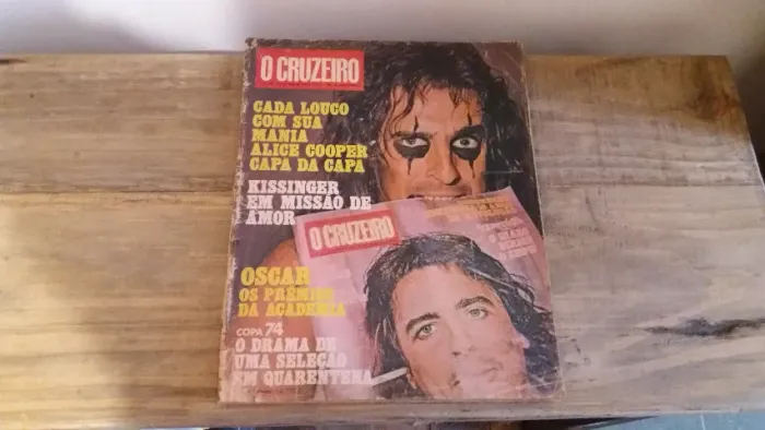Revista O Cruzeiro De 1974 -  Alice Cooper