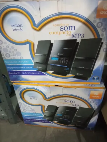 Mini System Strata Xenon Black MP3 - 800W