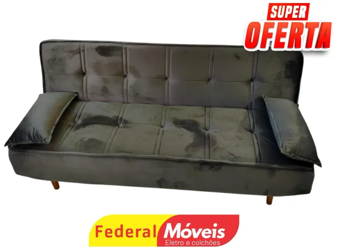 Sofá Cama 1,88m Veludo Campeão de Vendas - Confira cores disponíveis