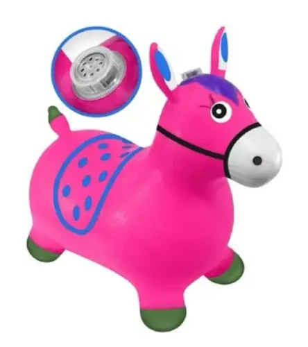 Cavalo de Pular Inflável musical 