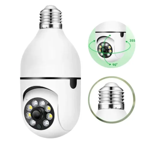 Câmera Espia Wi-Fi Disfarçada de Lâmpada