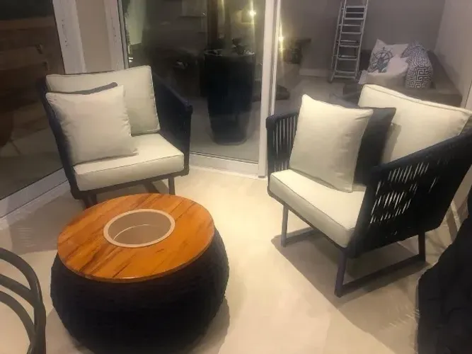 CONJUNTO 2 POLTRONAS DE CORDA NÁUTICA COM ASSENTO IMPERMEÁVEL
