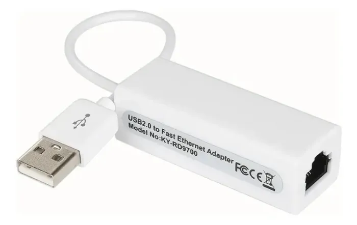 Cabo Adaptador de Rede USB 2.0 Fast Ethernet Rj45 Lan Branco - Armarinho Ditudo