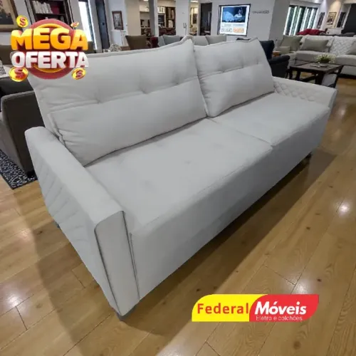 Sofá 2,15m Em Linho - Desconto Imperdível!