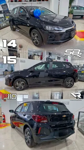 Rodas Chevrolet Onix aro 15 preta com diamantado 4x100 novas