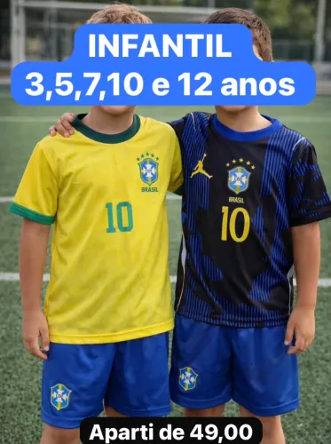 Camisa infantil do Brasil Aparti de 49,00
