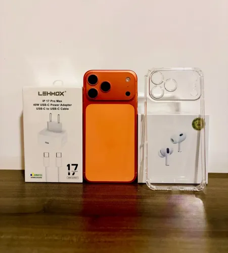 IPHONE 17 PRO MAX 256GB LARANJA GARANTIA APPLE ESTADO NOVO BATERIA 92% + BRINDES