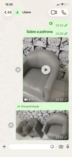 Poltrona cinza usada em bom Estado
