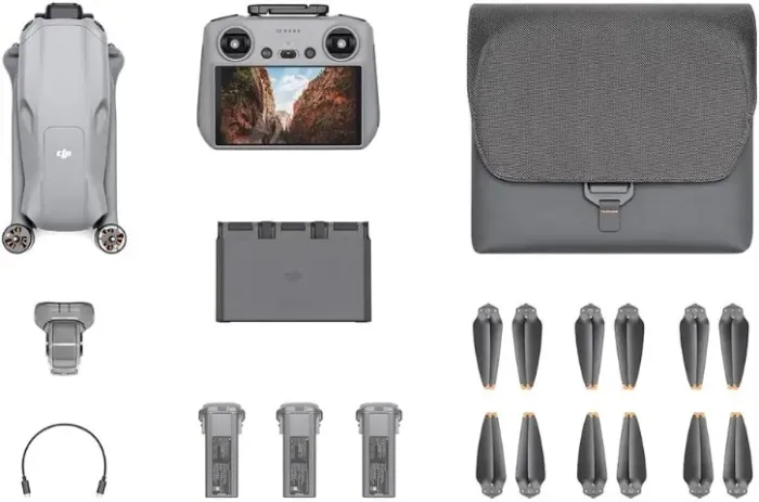 Drone dji Air 3s com tela fly more combo