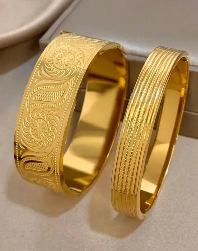 KIT BRACELETE/PULSEIRA AÇO INOXIDÁVEL DOURADO