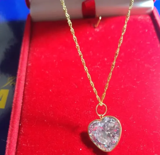 Pingente Pedra Zircônia Ouro 18 Kilates 6 mm