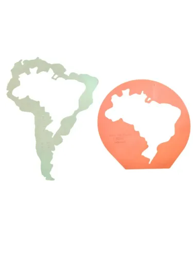 2 réguas Mapa do Brasil - Anos 80