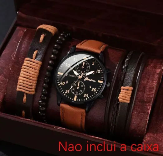 Relógio De Luxo Marrom
