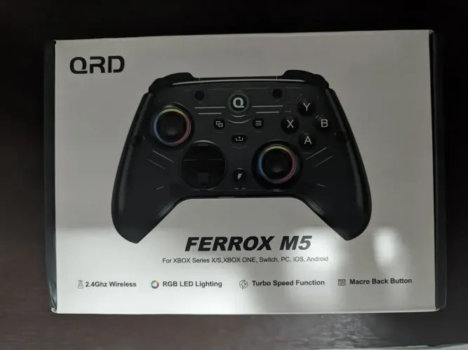 Controle QRD Ferrox M5 Wireless RGB para Xbox, PC e outras plataformas
