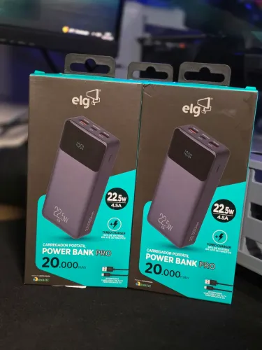 Power Bank Pro ELG 20.000mAh 22.5W Turbo PD - Carregador Portátil Premium