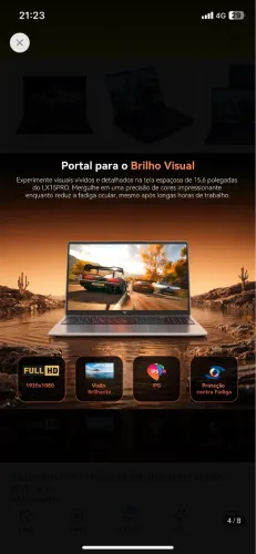 Notebook 15,6'' Amd Ryzen 7 7730u 16gb Ram 512gb Ssd Win11 Cinza