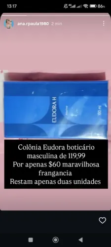 Perfume masculino Eudora