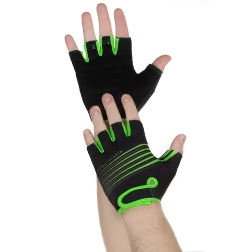 Luvas de Ciclismo Oxer Dedo Curto Verde/Preto