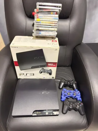 Playstation 3 Desbloqueado HEN - 3 Controles, Caixa e 14 Jogos