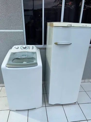 COMBO GELADEIRA + MÁQUINA DE LAVAR.