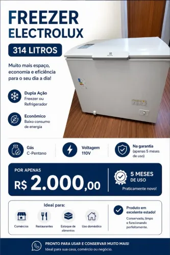Freezer horizontal Electrolux 314L