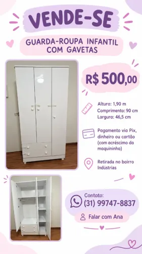 Guarda-roupa infantil