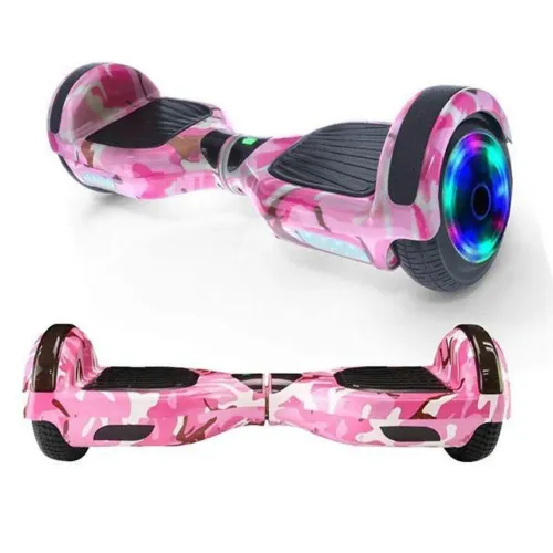 Overboard modelo de 6,5 polegadas, com LEDs coloridos e carenagem camuflada