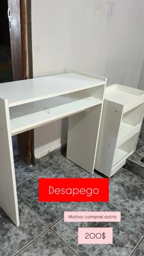 Mesa e carrinho auxiliar de manicure 