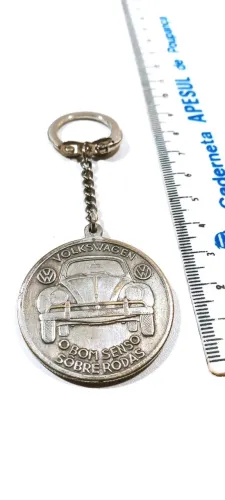Raro Chaveiro VW Fusca O Bom Senso Concessionária Veisul Bagé - anos 60